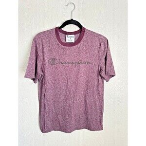 Champion Shirt Mens Size Medium Short Sleeve Crew Neck Burgundy Color Pullover